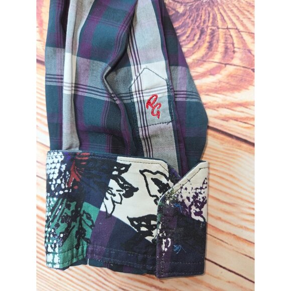 Robert Graham Mens Classic Fit Plaid Dress Shirt Medium - Picture 7 of 9